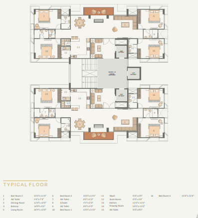 4 BHK floor plan
