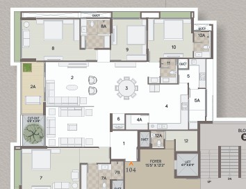 4 BHK floor plan