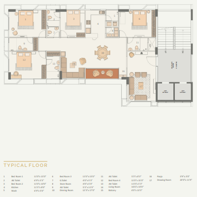 4 BHK floor plan